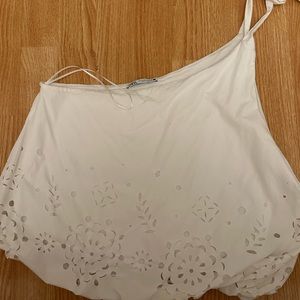 One sided ruffle top